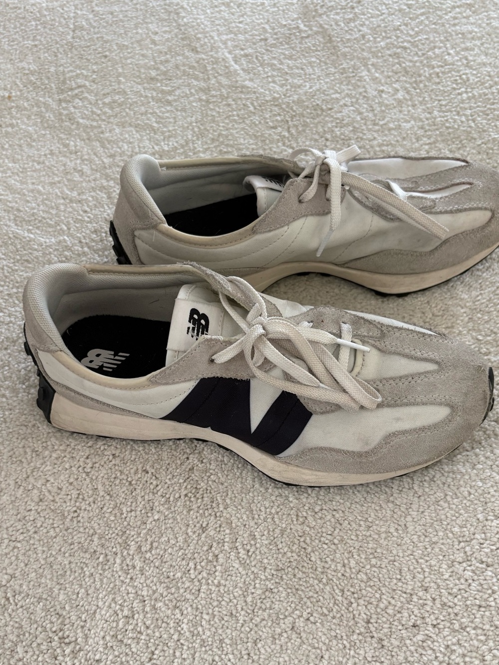 New Balance 327 (kid/boy style) size 8.5 women/6.5 kids.  Good used condition